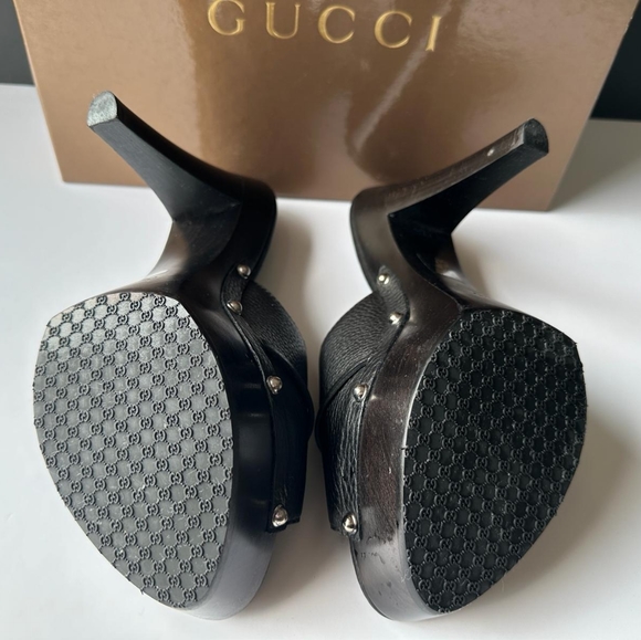 Gucci Black Leather Mules - Picture 3 of 5